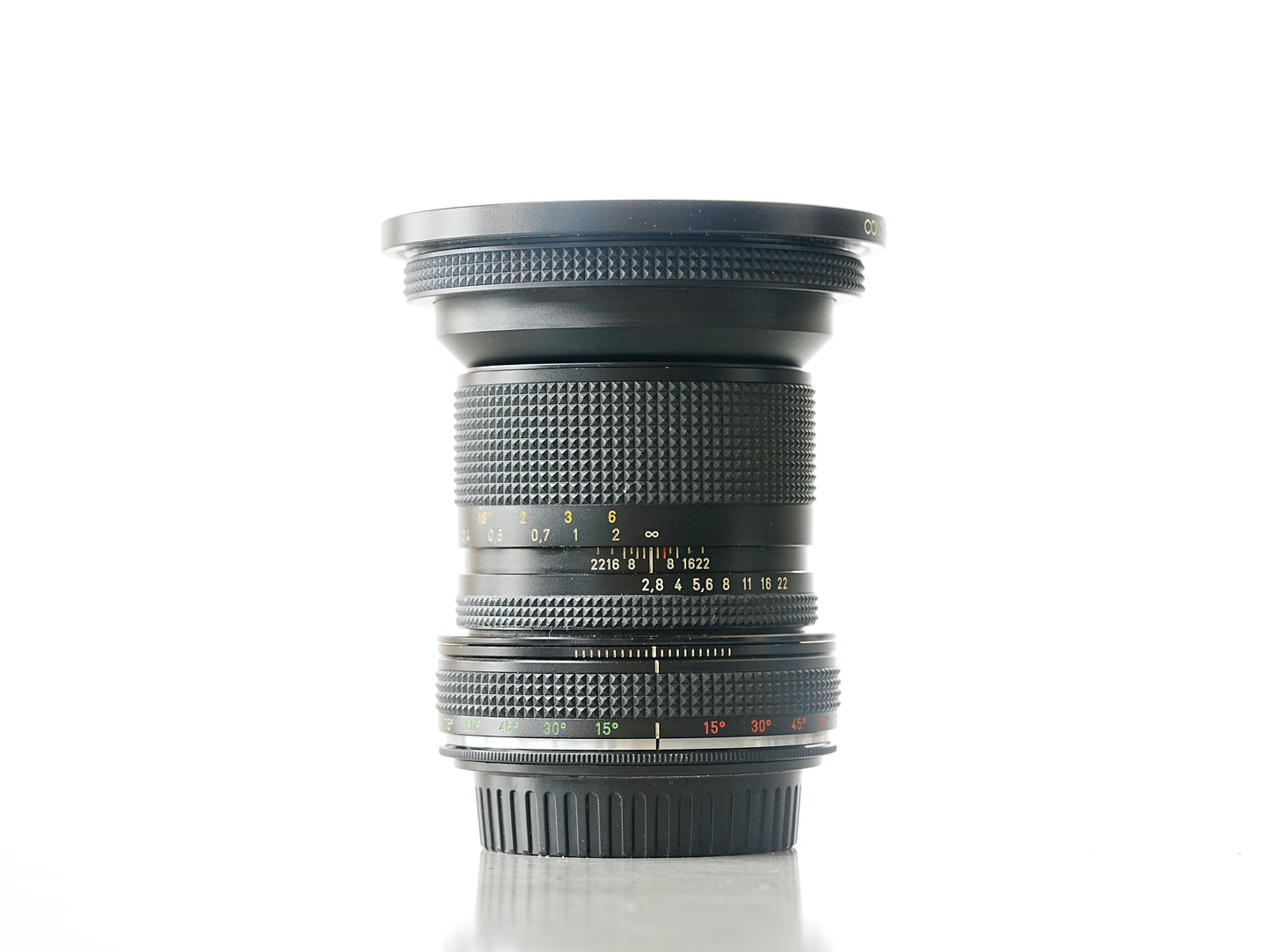 Contax Zeiss PC Distagon Tilt Shift 35mm F2.8 Lens with Metal Hood 2 and 70/86 Ring