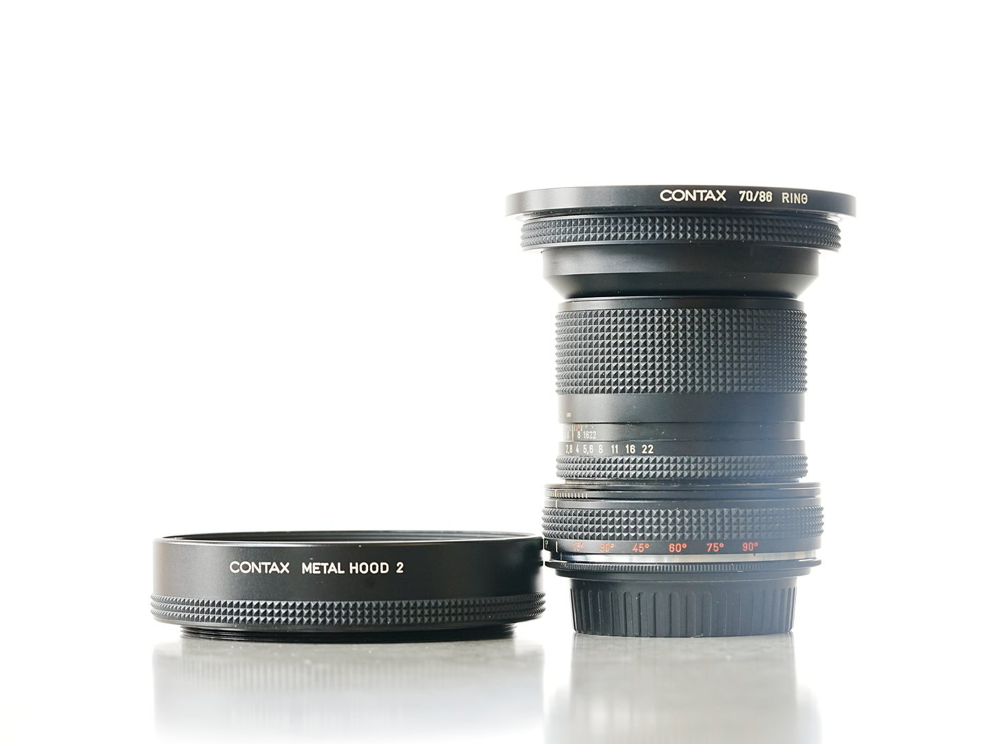 Contax Zeiss PC Distagon Tilt Shift 35mm F2.8 Lens with Metal Hood 2 and 70/86 Ring